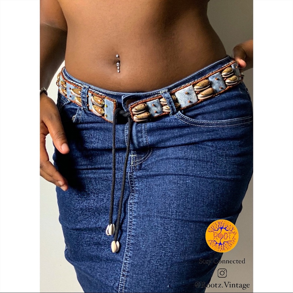 Handmade African  Shell/Bead Belt